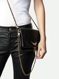 Shop Zadig & Voltaire Rock ClutchICONIC Noirgold